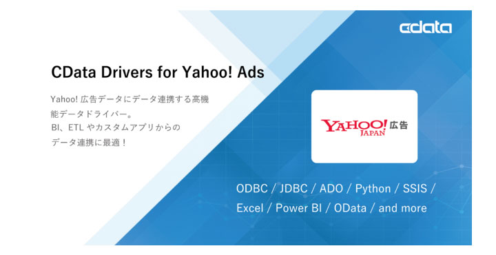 CData Drivers for Yahoo! Ads
