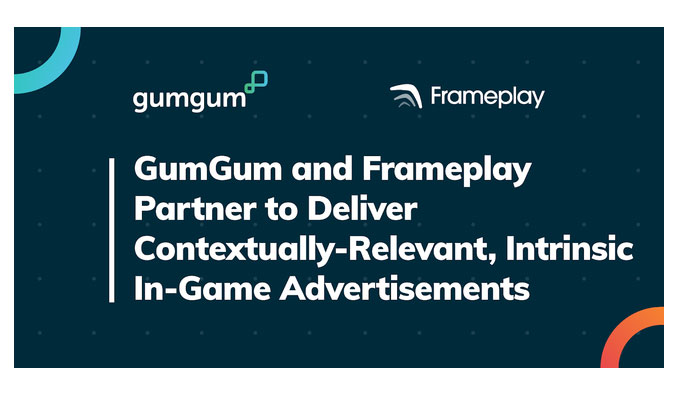 GumGumとFrameplayが提携し、ゲーム内でのコンテクスチュアル広告を配信