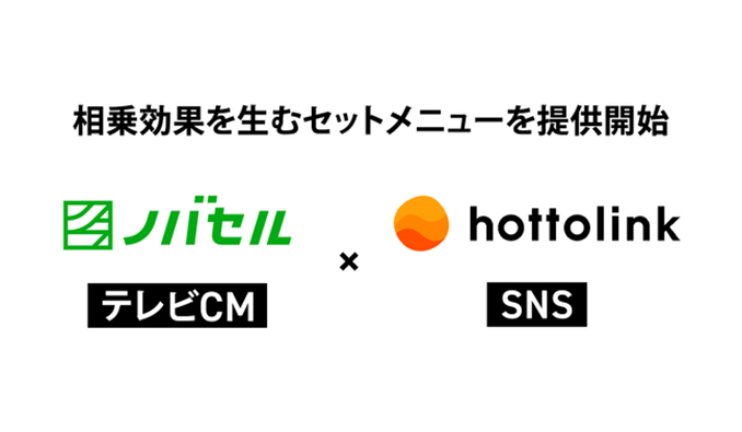 ノバセル、SNSマーケティング支援サービスを手がける「ホットリンク」と共同で、テレビCMとSNSマーケティングのセットメニューを提供開始