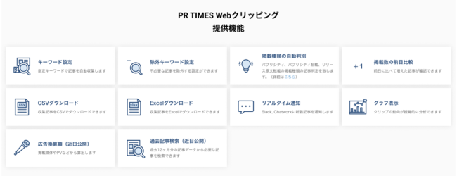 PR TIMES Webクリッピング