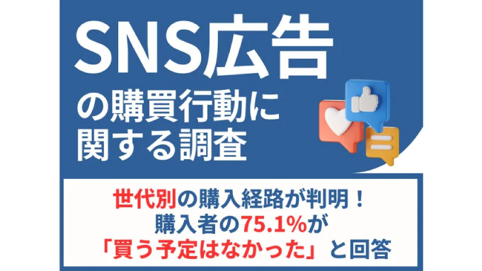 【SNS広告の購買行動調査】世代別の購入経路が判明！購入者の75.1%が「買う予定はなかった」と回答