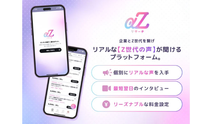 ReBear、α・Z世代向けリサーチプラットフォーム「aZリサーチ」をリリース！