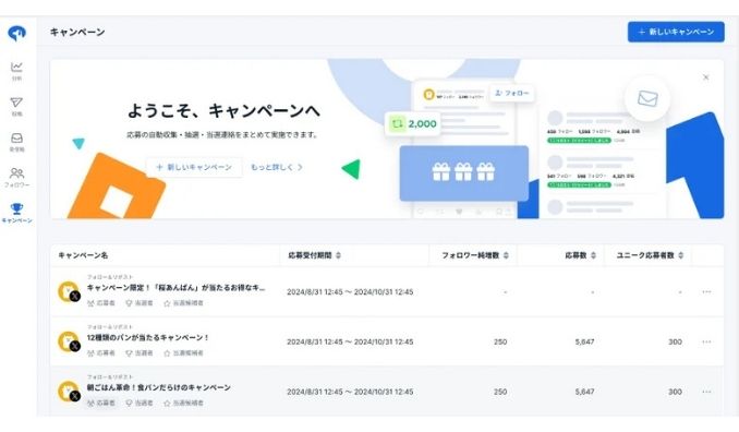 SocialDog、SNS管理ツール「SocialDog」、X(Twitter)キャンペーン機能をリリース SNSキャンペーンの一元管理を可能に