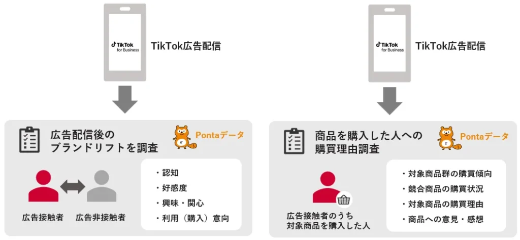 ブランドリフト・購買理由調査による広告評価
