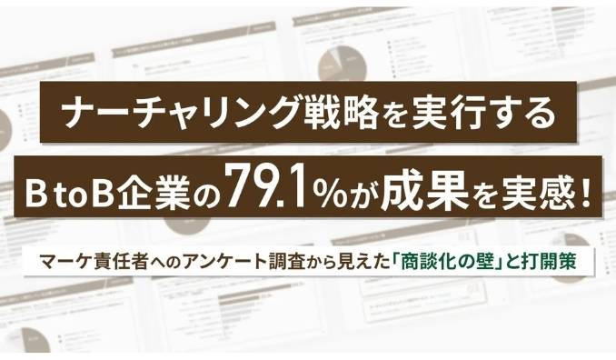 ナーチャリング戦略を実行する企業の79.1%が成果を実感！マーケ責任者へのアンケート調査から見えた「商談化の壁」と打開策