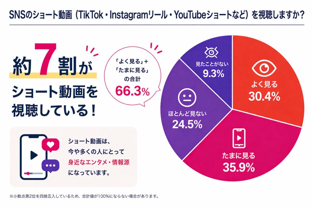 ショート動画はすでに“当たり前の接触コンテンツ”