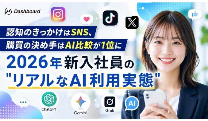 【認知のきっかけはSNS、購買の決め手はAI比較が1位に】2026年新入社員の"リアルなAI利用実態"