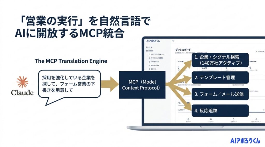  MCPでできること ― 「営業の実行」がAIに開かれる