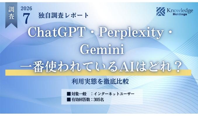 【調査リリース】ChatGPT・Perplexity・Gemini、一番使われているAIはどれ？【305人調査】