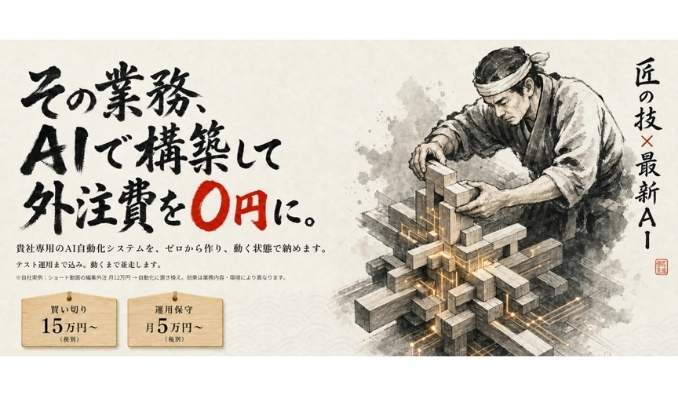 Webライタープロ、業務の自動化、1件15万円から。価格表つき全45メニューのAI自動化代行「AI自動化プロ」提供開始