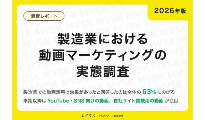 【2026年版】製造業における動画マーケティングの実態調査｜来期以降は「YouTube・SNS向けの動画」と「自社サイト掲載用の動画」が注目