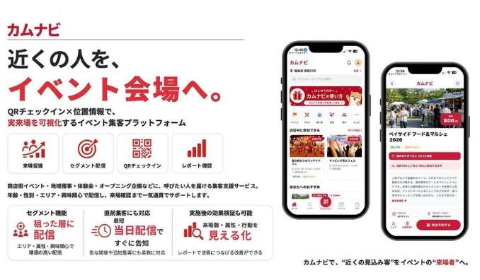 Second Order、ネット広告の「クリック」の次は「来場」が成果地点に。来場型報酬プラットフォーム「カムナビ」提供開始